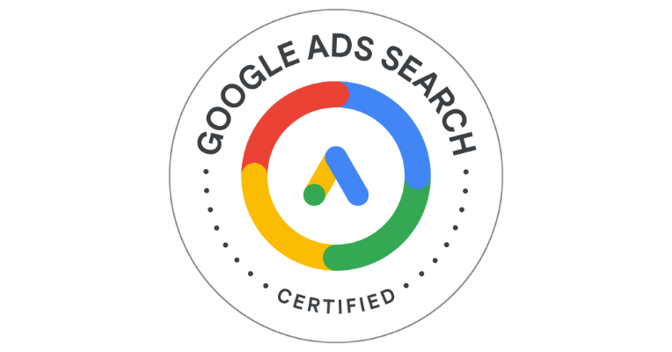 Офіційний круглий бейдж Google Ads Search Certified